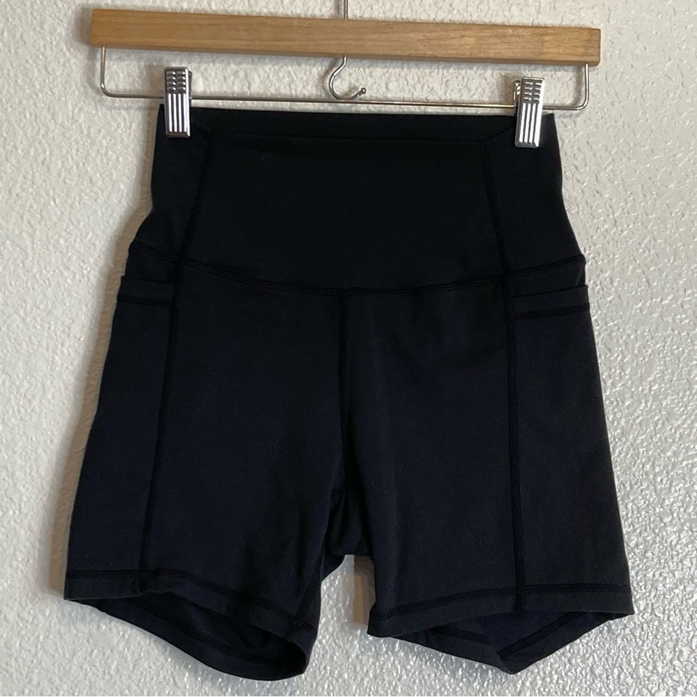 Ethos Biker Hi Waisted Seamless Shorts Black S
